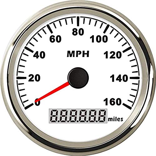 ITYAGUY160MPH Car Speedometer for Boat Marine Motorcycle Speed Gauge Meter with LCD-Display Backlight 9-32V