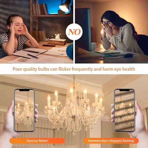 image for SCOMX 40W Incandescent Equivalent Energy Torpedo Tip Chandelier with C