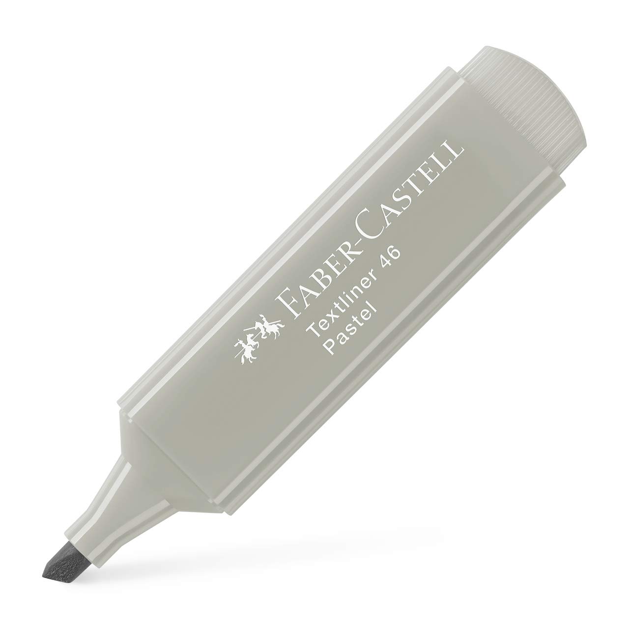 Faber-Castell Textliner 46 - Evidenziatore in seta, colore grigio pastello, confezione da 50