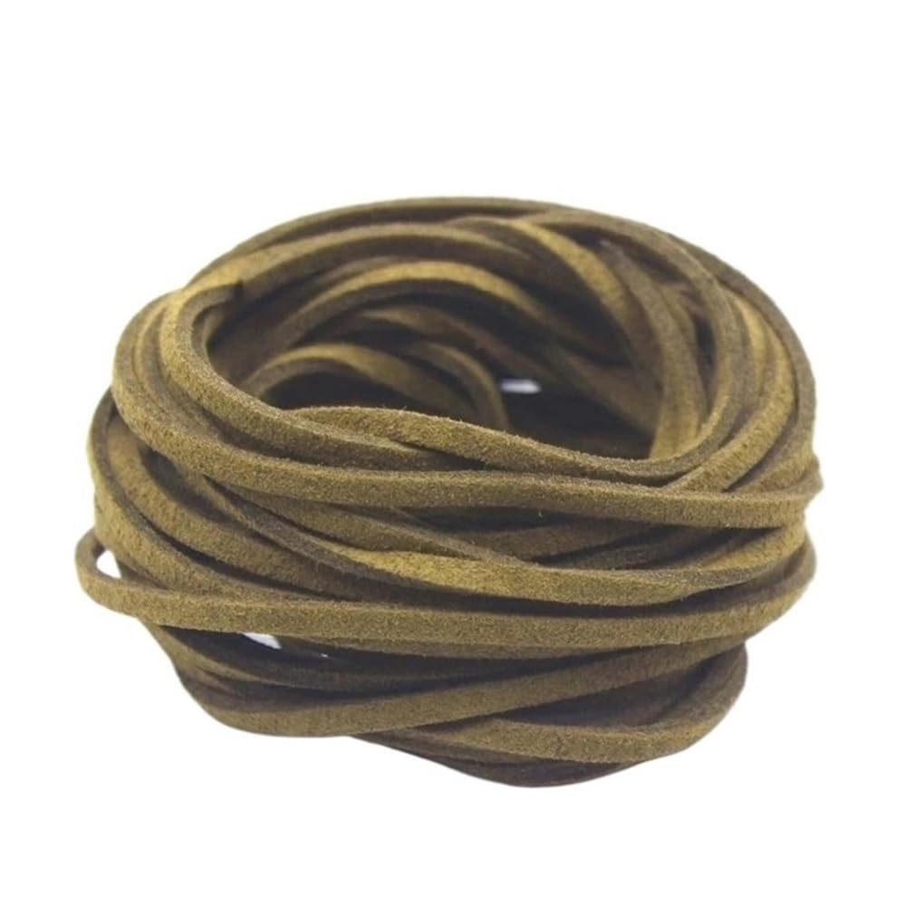Decor Craft String 10Meters Handmade Thread Beading 2.5mm Flat Rope, Faux Suede Braided Cord Velvet Leather for Decor 1piece