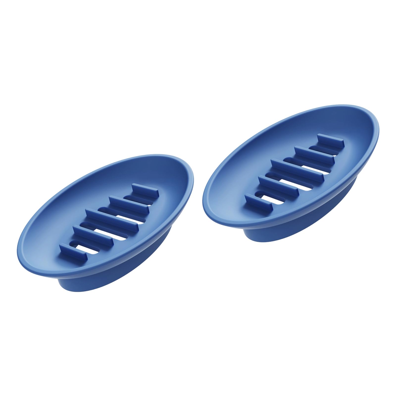 2Packs Soft Silicone Soap Tray with Water Drainage Feature Soap Dishes for Tight Space Bathroom Kitchen Organization Bathroom Tray