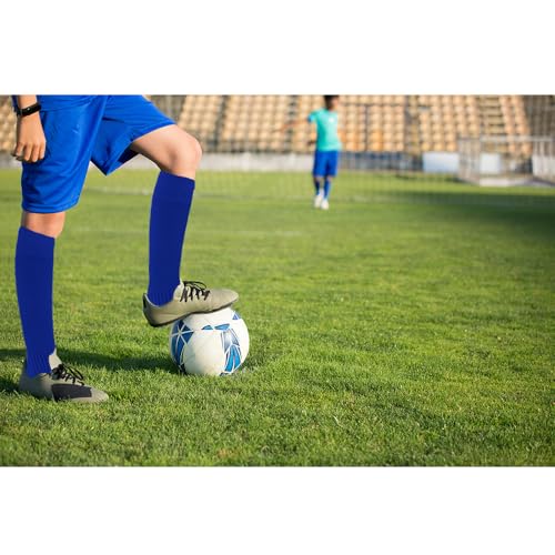 AOPRIE Baseball Socks Bulk Sport Athletic Socks Pure Color Youth Knee High Long Tube Softball Football Soccer Team Sock Unisex Kids Boys Girls Blue Black Orange White, 4 Pack2