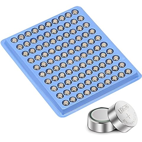 100 Pack LR626 Watch Batteries, AG4 Alkaline AG Button Cell Batteries, 1.5V Button Battery, LR66 Battery, SR626 377A 377 177 AG4 Coin Battery, Cell Battery for Watches, Toys, Calculators Cover