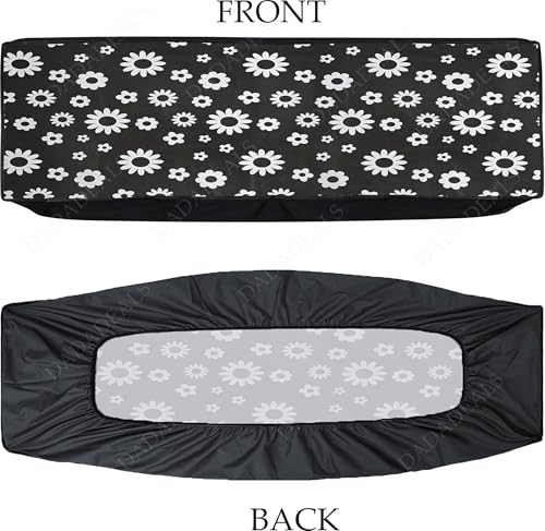 Image of Split AC Cover Combo Set 1.5 Ton | Indoor Outdoor Waterproof & Dustproof Protection | Durable, Breathable Fabric | These Covers Help Maintain Airflow | Black Polka
