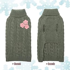 Small-Dog-Sweater-Cute-Flower-Winter-Fall-Warm-Small-Dog-Clothes-Cold-Weather-Turtleneck-Knitwear-Sweaters-Cozy-Pet-Outfits-for-Small-Dog-Cats-Puppy-XS - Cucciolini Doodles   Small-Dog-Sweater-Cute-Flower-Winter-Fall-Warm-Small-Dog-Clothes-Cold-Weather-Turtleneck-Knitwear-Sweaters-Cozy-Pet-Outfits-for-Small-Dog-Cats-Puppy-XS