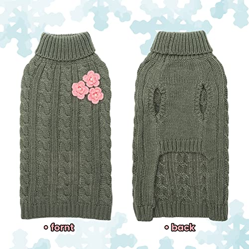 Small-Dog-Sweater-Cute-Flower-Winter-Fall-Warm-Small-Dog-Clothes-Cold-Weather-Turtleneck-Knitwear-Sweaters-Cozy-Pet-Outfits-for-Small-Dog-Cats-Puppy-XS - Cucciolini Doodles   Small-Dog-Sweater-Cute-Flower-Winter-Fall-Warm-Small-Dog-Clothes-Cold-Weather-Turtleneck-Knitwear-Sweaters-Cozy-Pet-Outfits-for-Small-Dog-Cats-Puppy-XS