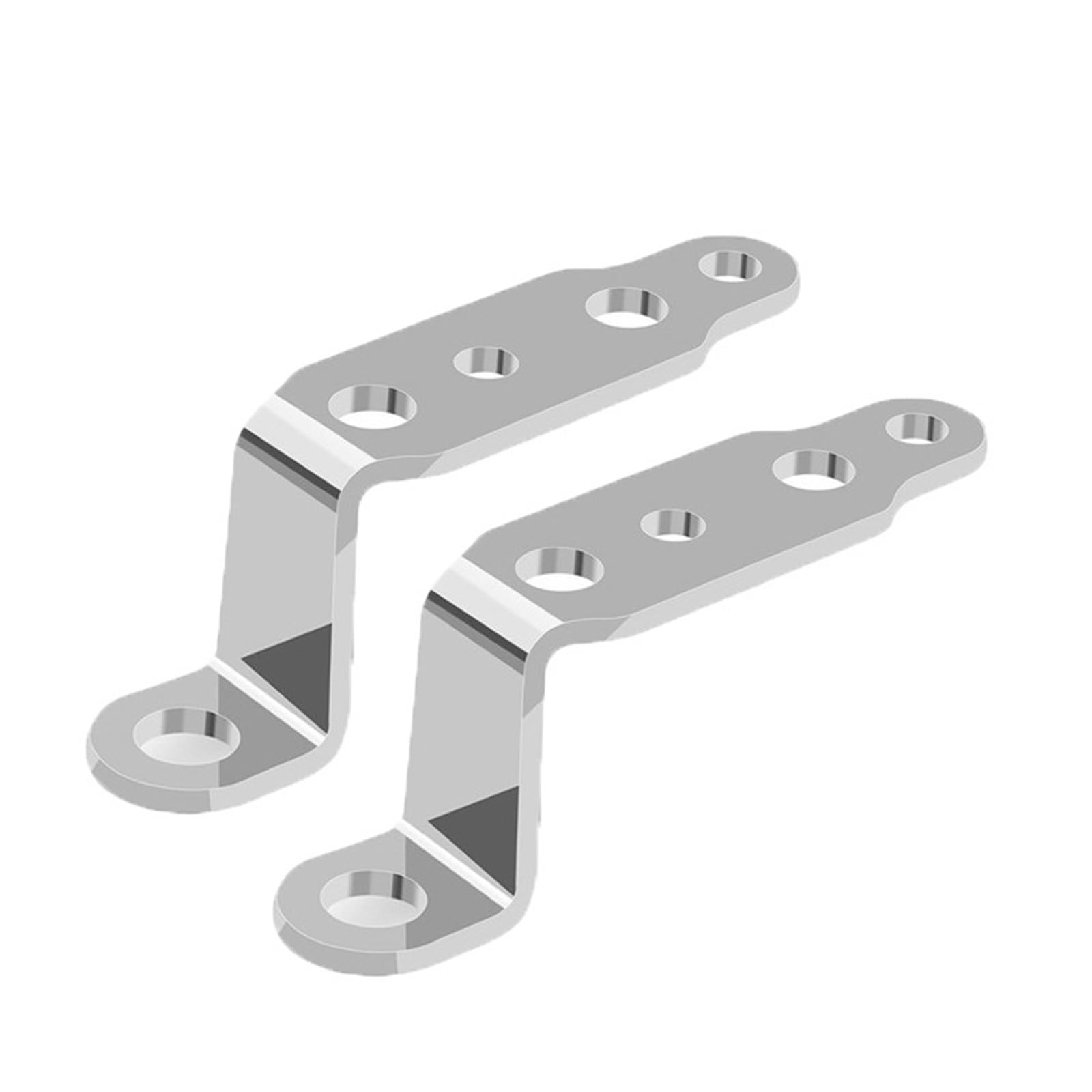 Ahusrwe 2Pcs Silver Bracket Light Modified Motorcycle Headlight Bracket Rearview Electric Vehicle Car Mirror Lamp Spotlight Extension Accessories(2Pcs Silver)