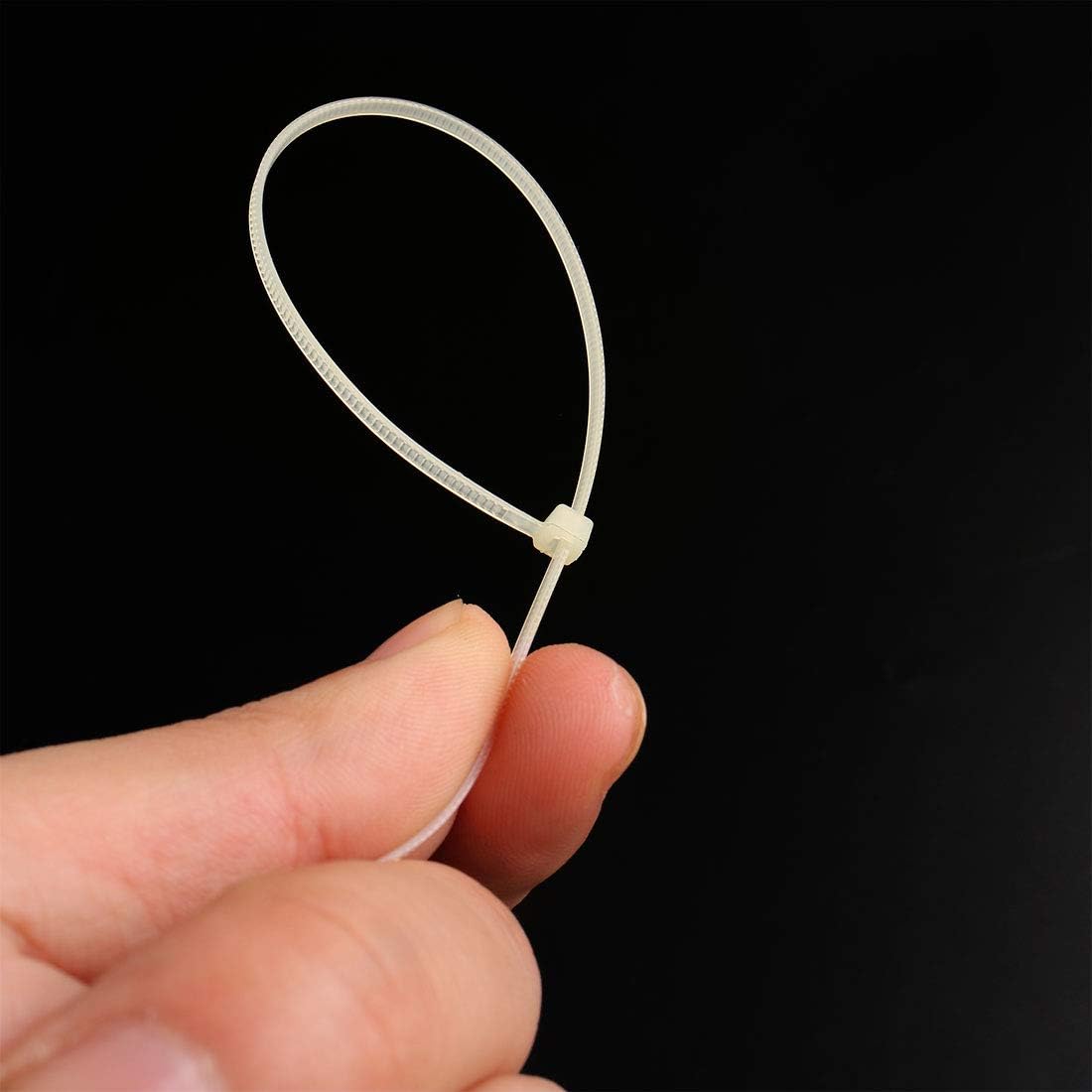 uxcell Plastic Self Locking Reusable Cable Zip Ties Fastener 198 x 5mm 100pcs Beige