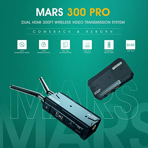 Image of HollyView Hollyland Mars 300 PRO Wireless Video Transmission System Enhanced Version with Antenna HDMI Loopout Low Latency 300ft Distance 5G WiFi(Enhanced)