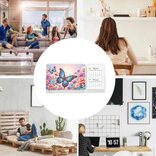 Calendario de Escritorio Gem Art 2027-2028 de 24 Meses Hecho a Mano para Oficina y Casa 4