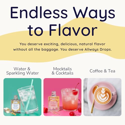 Image of Allways Drops Ginger Lemon Water Enhancer | Sugar Free | 50 Servings