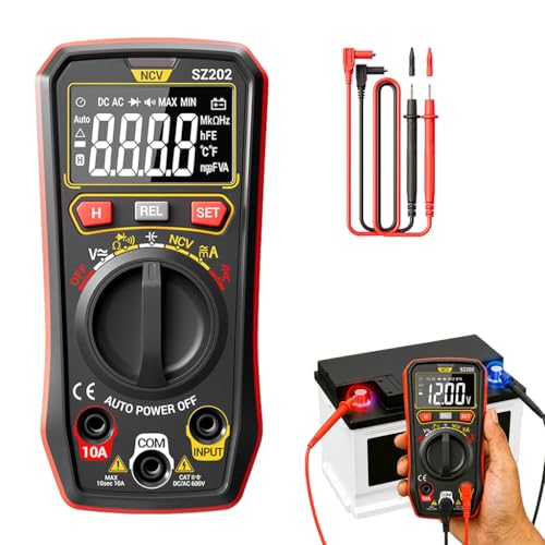 Image of Serplex Digital Multimeter Electrical Tester 4000 Counts with AC /DC Voltage, Current, Resistance, Capacitance, Frequency, NCV Non-Contact Voltage Diagnostic Tool for DIY, Electronics (No Battery)