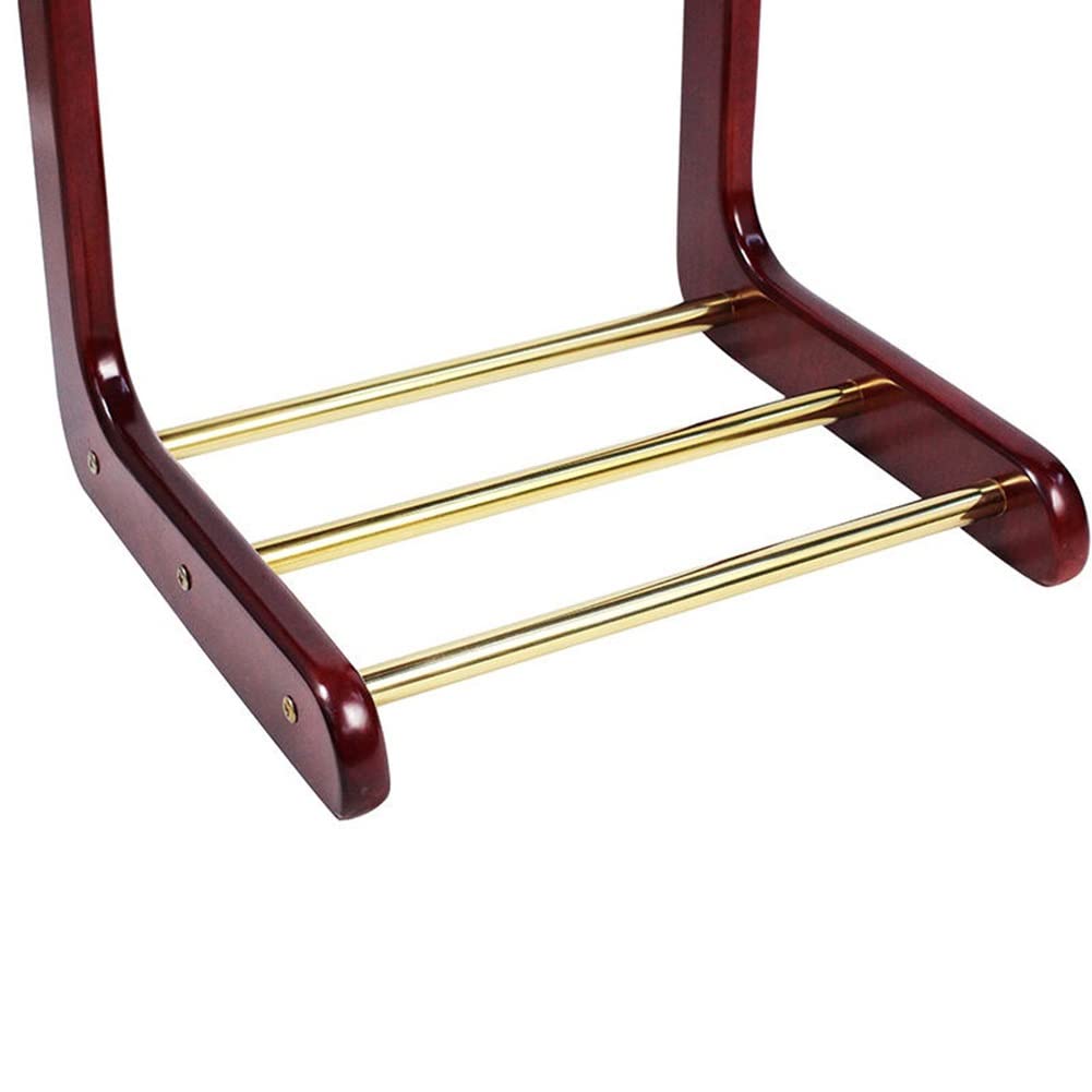 Elegante appendiabiti in legno e metallo con barra per pantaloni, appendiabiti, vassoio per giacche e ganci per cravatte, per abiti e accessori, 41 x 35 x 116 cm, funzionale nizer