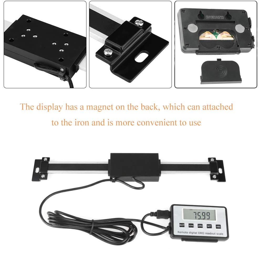 Digitalanzeige DRO, 0-150mm Digitalanzeige Kit Messschieber Digitalanzeige Linearmaßstab LCD Auslesekit Leseset, digital DRO Readout Kit Digital Auslesung lineare Skala für Fräsmaschinen Drehmaschinen