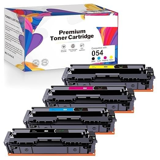 054 Toner Cartridge Set 4 Pack 054H | Works with Canon Color