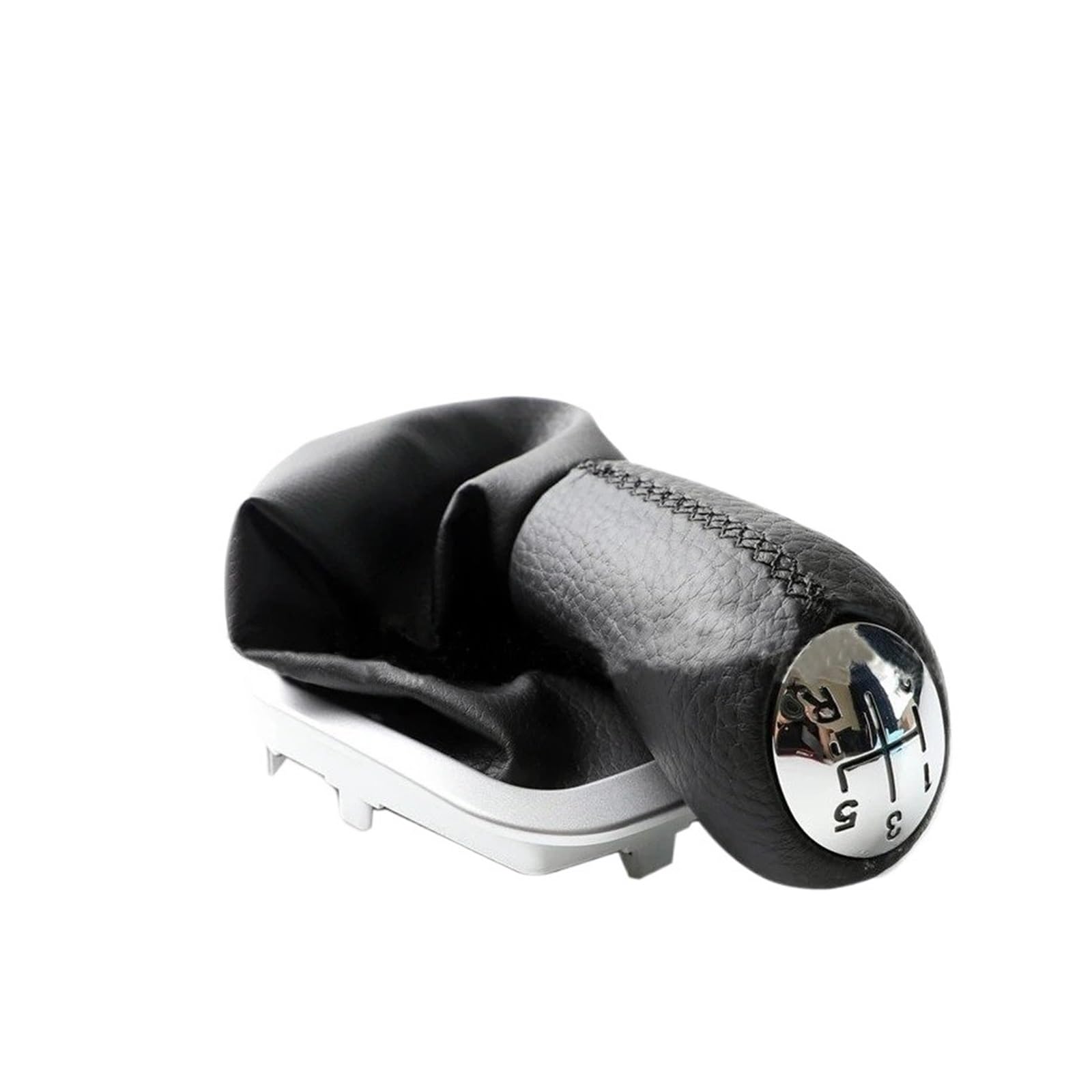 Wbdmszjqrt 5 Speed Shift Lever Knob For Clio 3 Iii 2005 2006 2007 2008 2009 2010 2011 2012 Manual Leather Gear Shift Knob Stick Gaiter Compatible