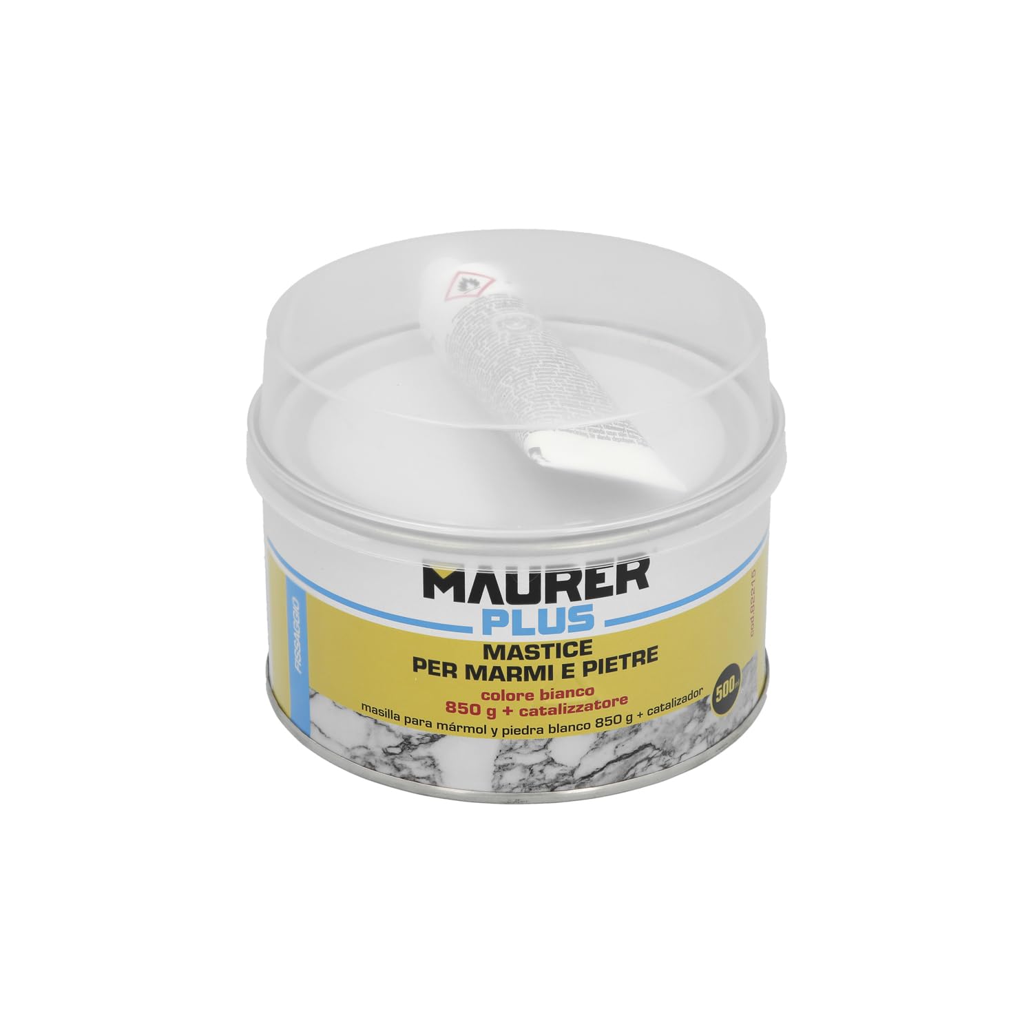 MAURER MASTICE BIANCO PER MARMO E PIETRA DA 850 GR CON CATALIZZATORE