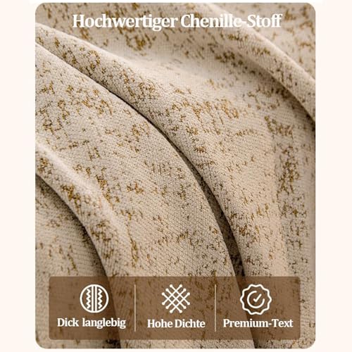Housse de canapé protection canapé d'angle chenille 180cm
