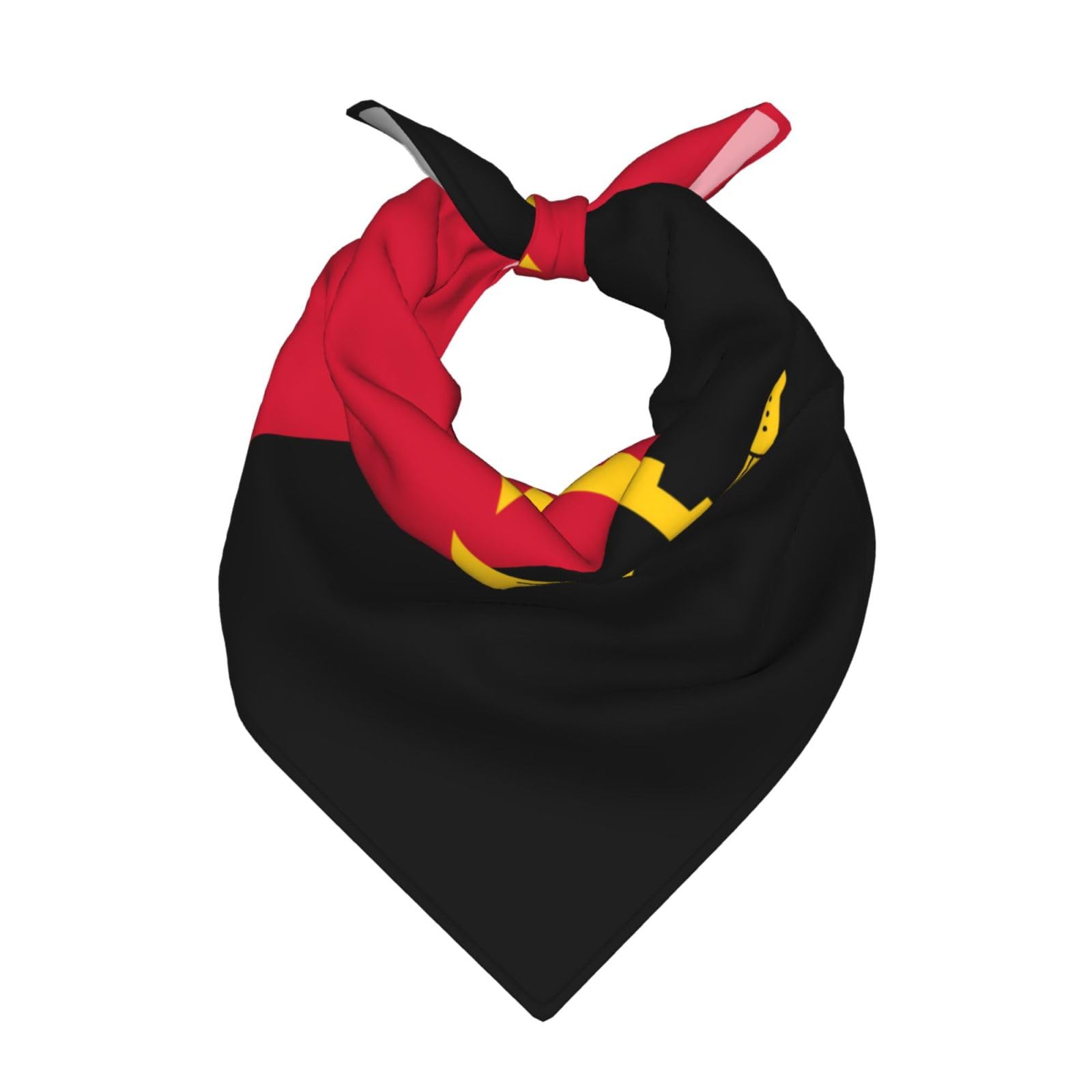 Xzddx Unisex Black Angola Flag Printed Bandana Square Scarf For Lightweight Headscarf Neck Scarf Hair Scarf