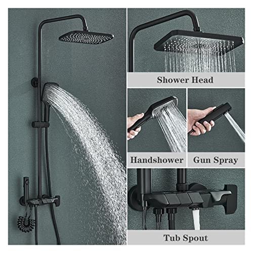 Système de douche gris thermostatique contre les variations d'eau - 3