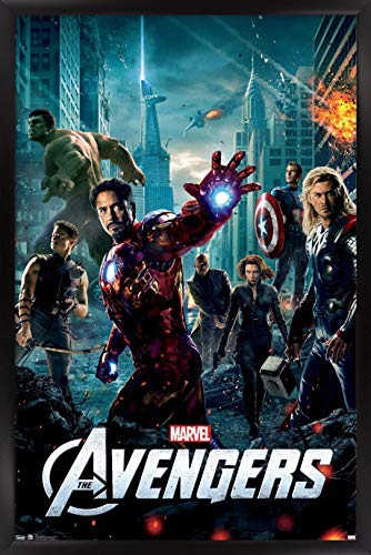 Trends International Marvel Cinematic Universe-Avengers-One Sheet Wall Poster, 22.375 in x 34 in, Black Framed Version