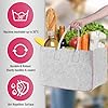 Sinand 30L Einkaufskorb, Einkaufstasche mit Henkel, Robust/Gut Verarbeitet/Faltbar Die Filztasche Storage für Outdoor Trips, Picknick, Einkaufen Außen (Hellgrau - Rosérot) #3