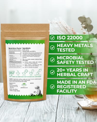Image of 1.8 oz. Dried Nettle Leaf Tea Ortiga Planta Stinging Nettle Leaf Herb (Urtica Dioica) - 50g Herbal Tea Ortiga Verde Te