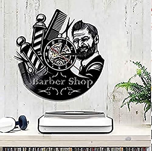 Miniatura 4 de Reloj de pared de vinilo Reloj de pared de disco de vinilo Relojes de pared decorativos Peluquería Reloj de pared de vinilo de diseño moderno