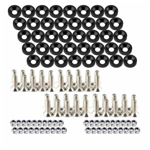LUYEJKO Engine Dress up Kit, 40 PCS Bumper Fender Washers ,M6 Dress up Bolts (Black)