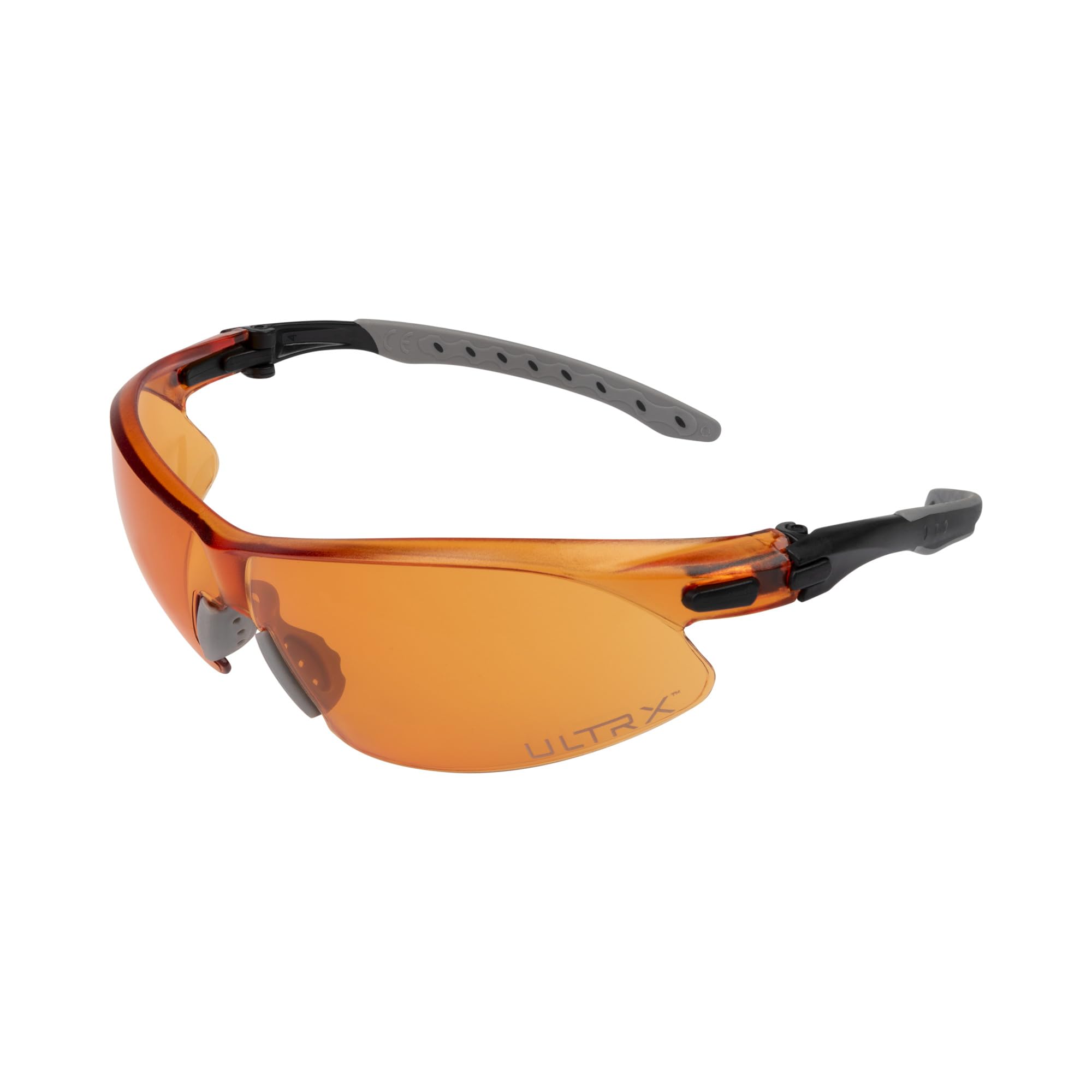 Allen Company ULTRX Keen Saftey Glasses - Eye Protection for Shooting, Construction, Woodworking, Industrial Work, and More - Comfortable Eyewear Equipment - Scratch- and Fog-Resistant Lenses - Amber