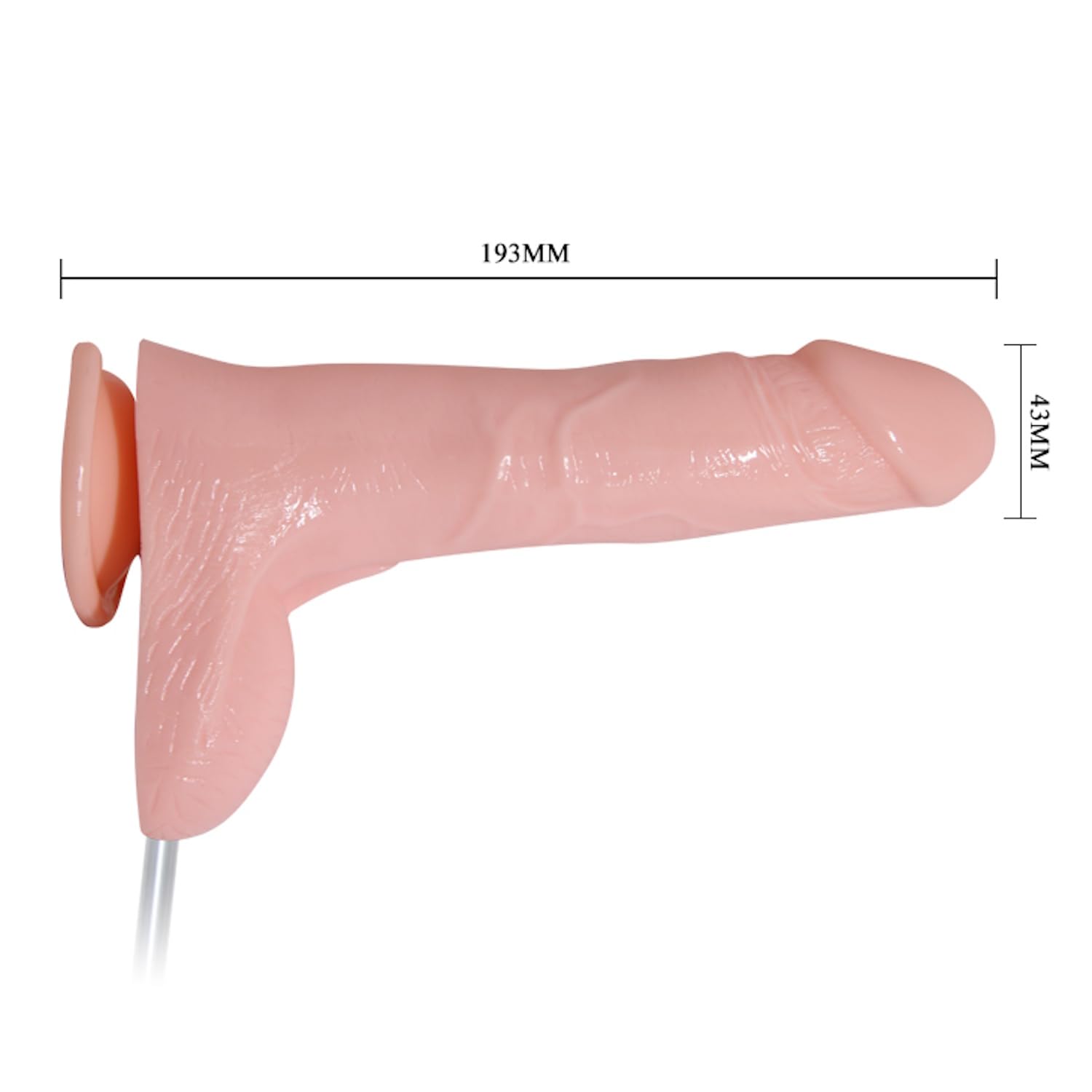 Vibratore con Scroto ed Eiaculazione Simulata