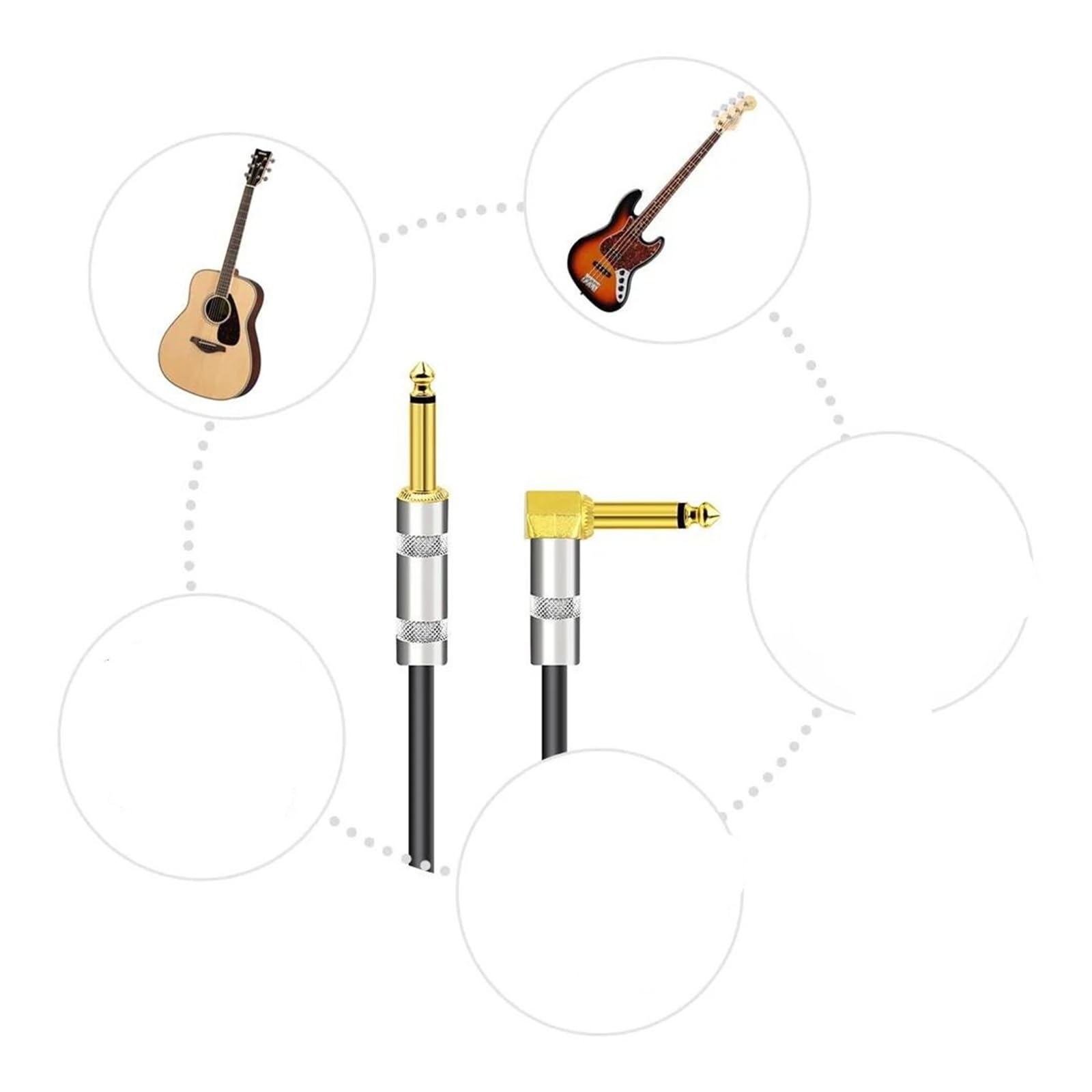 Cable de guitarra Cable de para instrumentos musicales guitarra bajo