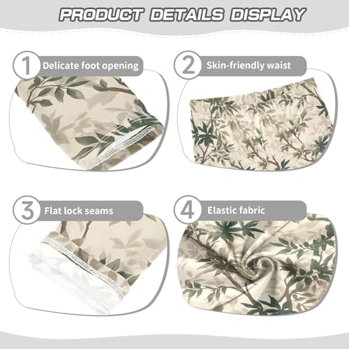 Girls' Athletic Leggings Ankle Length Yoga Dance Pants Kids Teen 4T Green Leaf3