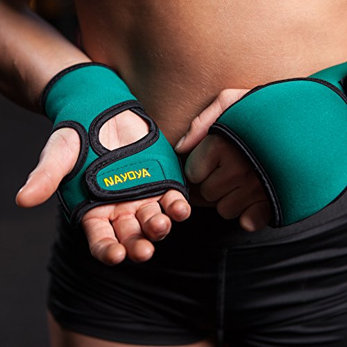 Nayoya Weighted Gloves - 1 Pound Each Glove for Sculpting MMA Cardio Aerobics Hand Speed Coordination Shoulder Strength and Kickboxing