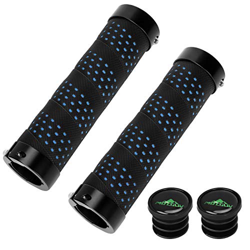 Welltop Bike Handlebar Grips, Bike Grips, Double Lockon Bicycle Handle