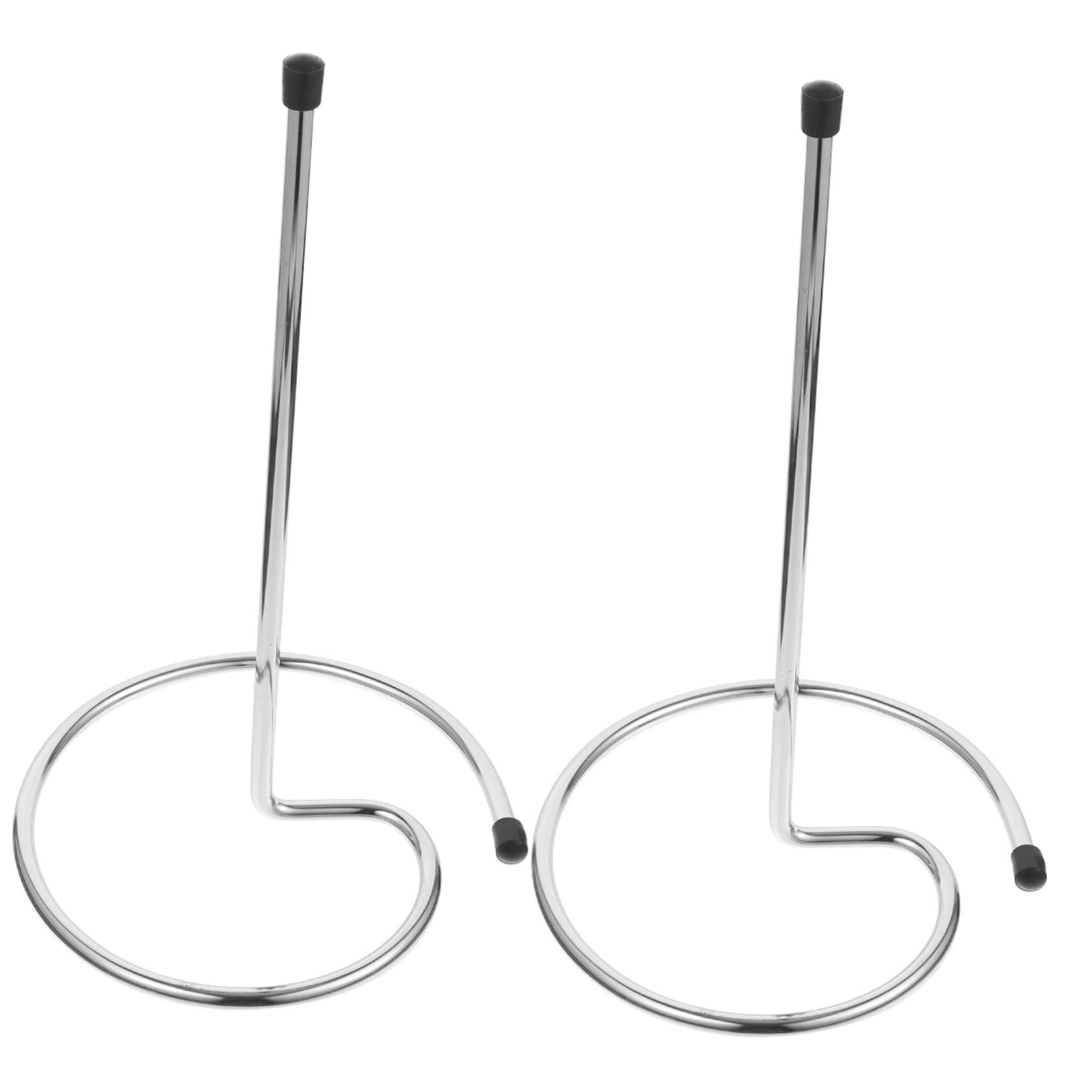 Égouttoir à Carafe à Vin Couleur Argenté en Acier Inoxydable 2pcs Support Stable pour Séchage Rapide pour Bars et Maison