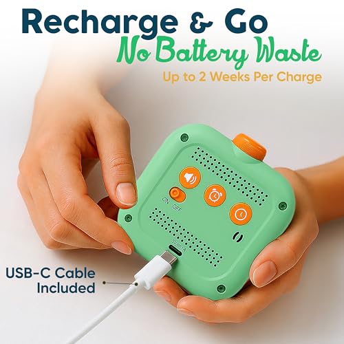 Digital Visual Timer for Kids - Rechargeable 99 Min Timer - Focus & Smoother Routines - Visual Timer for Classroom, ADHD Autism Toddler Support - Daily Use at Home, Therapy or School - Image 6