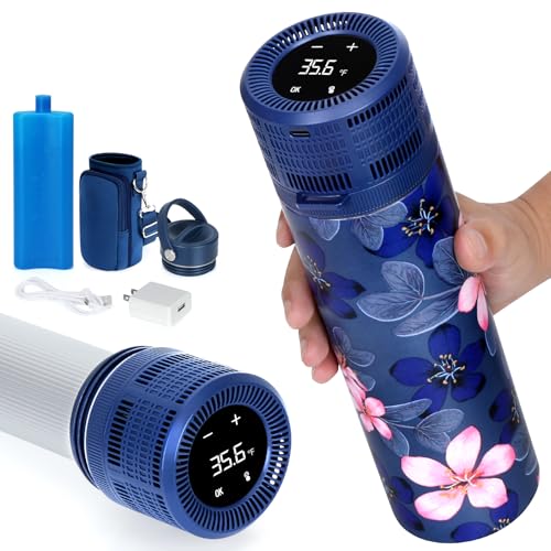 Estojo de viagem para refrigerador de insulina elétrico LengKe, carregador USB e caixa de gelo Biogel - Horas ilimitadas, 1,7-20 °C personalizado e refrigerador médico de temperatura de exibição