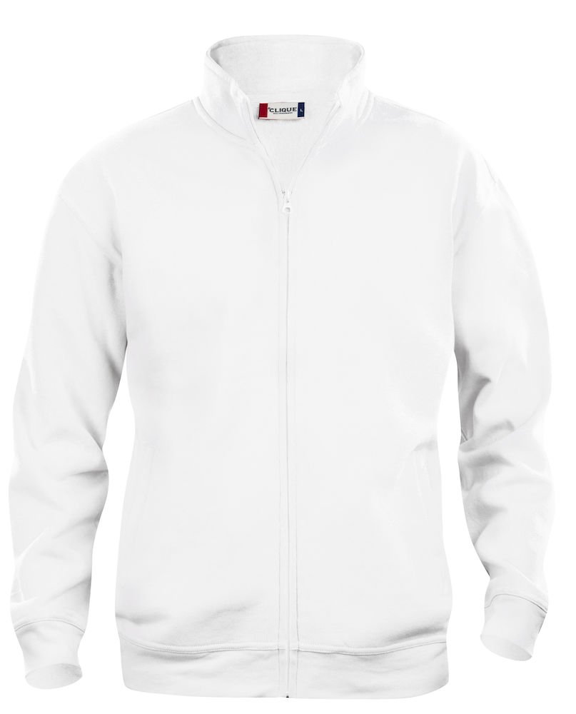 Clique - Felpa con cerniera zip bambino ragazzo Basic Cardigan Junior in poliestere con asola per auricolari in diversi colori e taglie (bianco TAGLIA 9-11 ANNI 130/140)