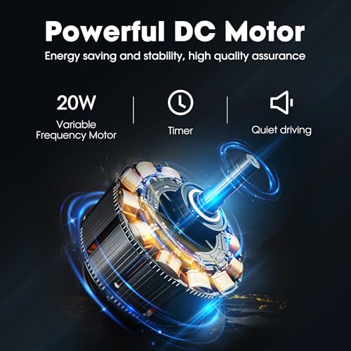 Fansconce Wall Mount Fan 16 Inch Ceiling Wall Fan With Lights And Remote, 6-Speed, Timer, Led Light, Industrial Wall Mounted Fan For Bedroom thumb #4