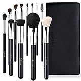 DUcare ドゥケア メイクブラシ 15本セット プロ化粧ブラシ 超柔らかい化粧筆 フェイスブラシ 粉含み良い ポニーヘアアイシャドウブラシ チークブラシ パウダーファンデーブラシ お手入れ簡単 (12本ブラック)