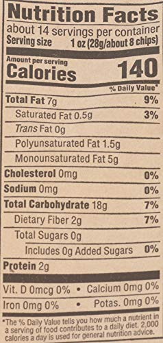 Image of 365 by Whole Foods Market, Organic Restaurant Style White Corn Tortilla Chips Unsalted, 14 Ounce (Pack of 4)