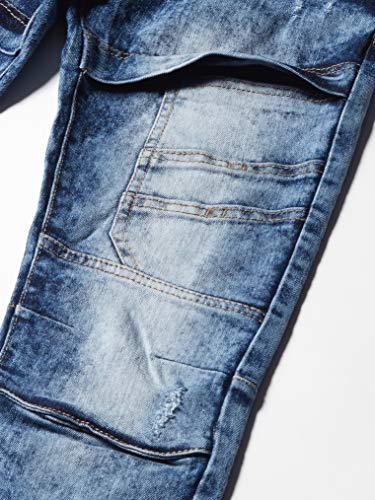Southpole Boys' Silm Fit Stretchable Biker Denim Pants3