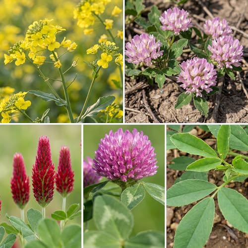 Green Manure Summer Mix Seeds Fast Growing Soil Improver Blend Nitrogen Fixing & Organic Matter Enrichment Ideal for Spring & Summer Sowing Garden & Allotment Cover Crop