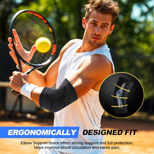 Lexniush Ellenbogenbandage für Damen/Herren - Kompression Ellenbogen Bandage für Tennisarm, Golferarm, Sport - Tennisarm Bandage Links/Rechts für Arthritis, Sehnenentzündung, Gelenkschmerzen