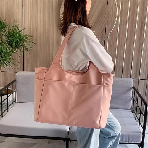 Travel Garment Bags Large Capacity Simple Lightweight Handheld Travel Bag Duffle Bag(Pink,43x19x33cm)4