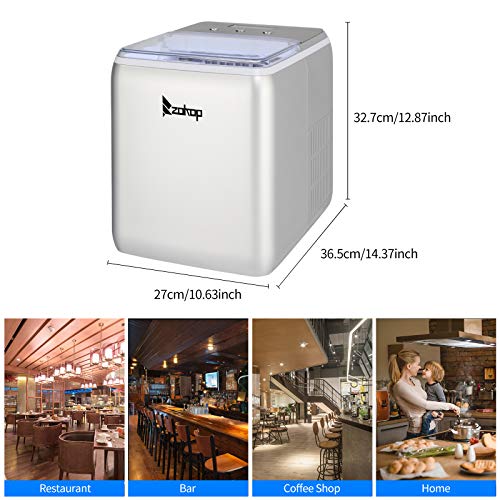 Máquina para hacer hielo de encimera 44lb/día 1.98lb capacidad miniatura 3