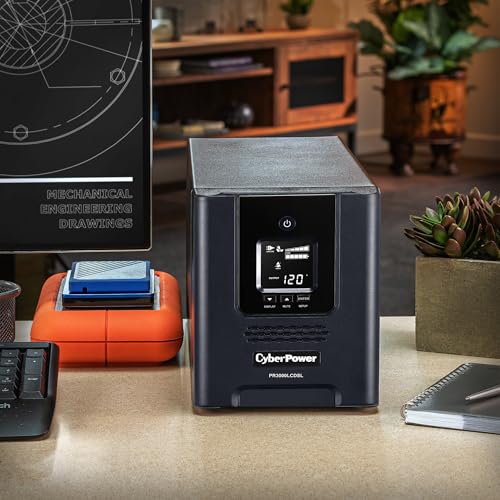 CyberPower PR3000LCDSL 30A Smart App Sinewave UPS Battery Backup and Surge Protector, 3000VA/2700W, 7 Outlets, AVR, Mini-Tower, UL Certified - image 7