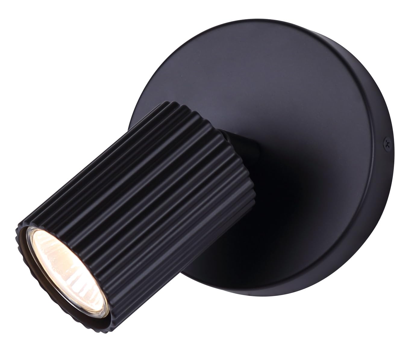 Canarm REXTON 1-Light Ceiling/Wall Track Light – Matte Black, Adjustable Modern Fixture for Kitchen, Hallway, or Living Room, Easy Connect Installation