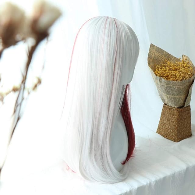 Foto 3 de 4 de OSIAS Peluca Cosplay Anime, Peluca Fiesta Halloween, Redecilla Gratis(Todoroki-Straight)